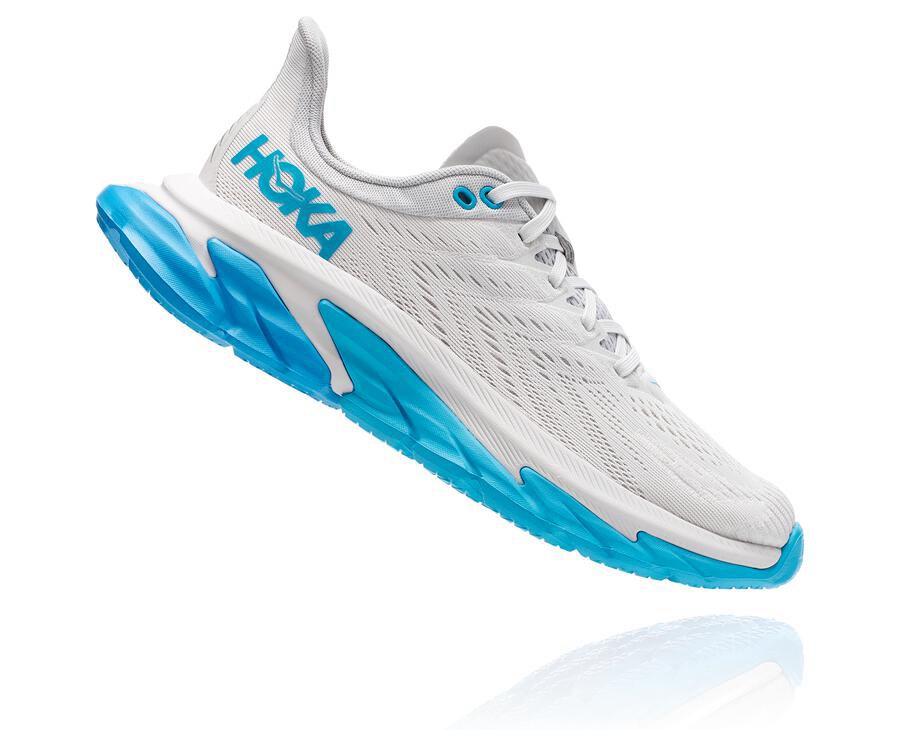 Zapatillas Running Hoka One One Mujer - Clifton Edge - Blancas/Azules - YBV978614